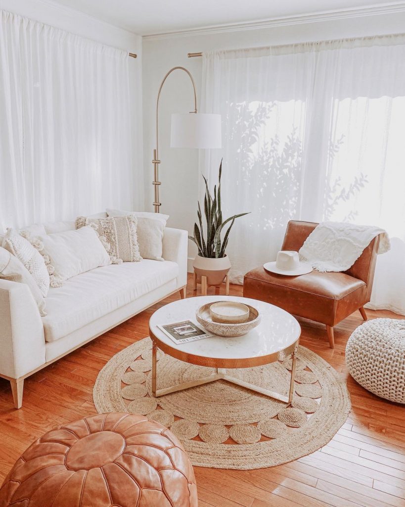 textured boho living room