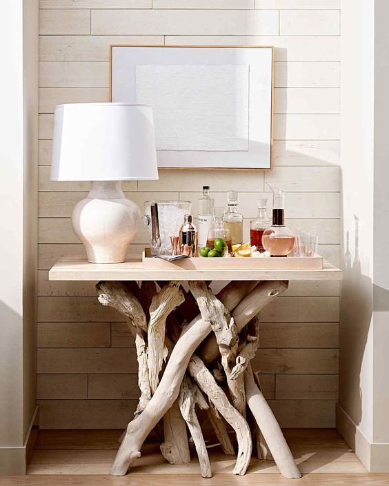 natural driftwood table